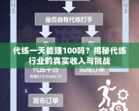 代練一天能賺100嗎？揭秘代練行業的真實收入與挑戰