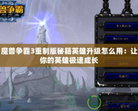 魔獸爭霸3重制版秘籍英雄升級怎么用：讓你的英雄極速成長