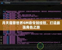 月天魔獸世界GM命令加經驗，打造最強角色之路