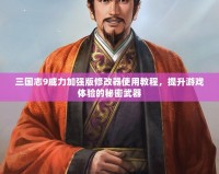 三國志9威力加強版修改器使用教程，提升游戲體驗的秘密武器