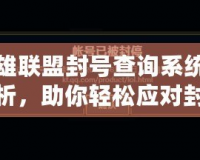 英雄聯盟封號查詢系統全解析，助你輕松應對封號風險