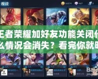 王者榮耀加好友功能關閉什么情況會消失？看完你就明白了！