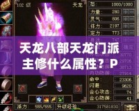天龍八部天龍門派主修什么屬性？PK厲害嗎？