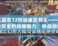 《三國志12對戰版武將》——感受智勇雙全的戰略魅力，挑戰你的極限思維！