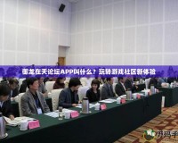 御龍在天論壇APP叫什么？玩轉游戲社區新體驗