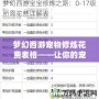 夢幻西游寵物修煉花費表格——讓你的寵物更強大，游戲體驗更精彩