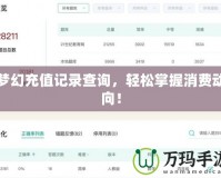 夢(mèng)幻充值記錄查詢，輕松掌握消費(fèi)動(dòng)向！