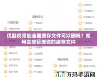 優酷視頻加速器緩存文件可以刪嗎？如何合理管理你的緩存文件