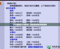 夢(mèng)幻跑商多少錢(qián)的快？揭秘最賺錢(qián)的商道秘籍