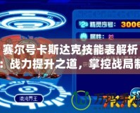 賽爾號卡斯達克技能表解析：戰力提升之道，掌控戰局制勝關鍵