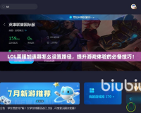 LOL美服加速器怎么設置路徑，提升游戲體驗的必備技巧！