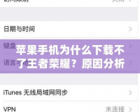 蘋(píng)果手機(jī)為什么下載不了王者榮耀？原因分析與解決辦法