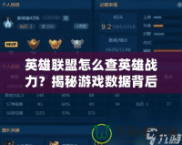 英雄聯(lián)盟怎么查英雄戰(zhàn)力？揭秘游戲數(shù)據(jù)背后的秘密