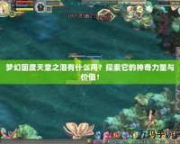 夢幻國度天堂之淚有什么用？探索它的神奇力量與價值！