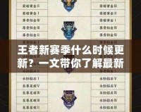 王者新賽季什么時候更新？一文帶你了解最新動態！