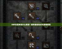 DNF女武神走什么屬強？解析最佳加點與裝備搭配