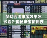 夢幻西游法寶效果怎么看？揭秘法寶使用技巧與最佳搭配