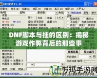 DNF腳本與掛的區別：揭秘游戲作弊背后的那些事