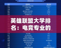 英雄聯盟大學排名：電競專業的崛起與未來發展