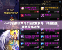 dnf華麗的徽章幾個合成比較好，打造最佳裝備提升戰(zhàn)力！
