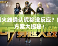 穿越火線確認昵稱沒反應？解決方案大揭秘！