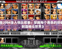 《拳皇2004全人物出招表：掌握每個角色的終極技能，制霸格斗世界》