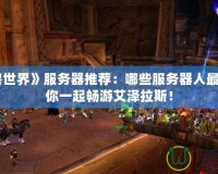 《魔獸世界》服務器推薦：哪些服務器人最多，與你一起暢游艾澤拉斯！