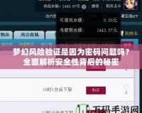 夢幻風險驗證是因為密碼問題嗎？全面解析安全性背后的秘密