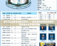 賽爾號2約瑟傳說精靈圖鑒——揭開最神秘的精靈面紗，探索賽爾號宇宙的奧秘