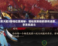 無雙大蛇2存檔位置揭秘：輕松找到你的游戲進度，暢享無憂戰斗