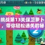 挑戰第13關保衛蘿卜，帶你輕松通關的秘密技巧！