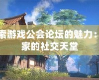 探索游戲公會論壇的魅力：玩家的社交天堂