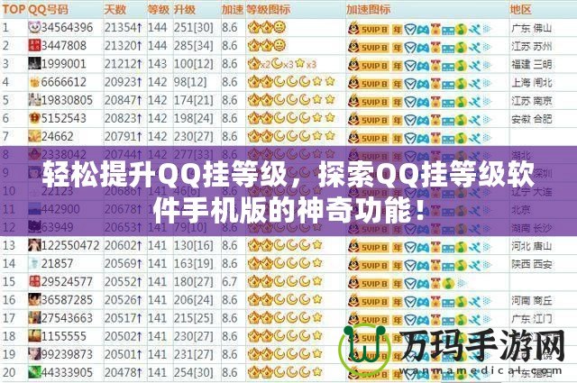 輕松提升QQ掛等級，探索QQ掛等級軟件手機版的神奇功能！