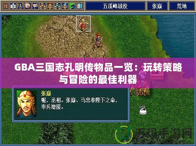 GBA三國志孔明傳物品一覽：玩轉策略與冒險的最佳利器