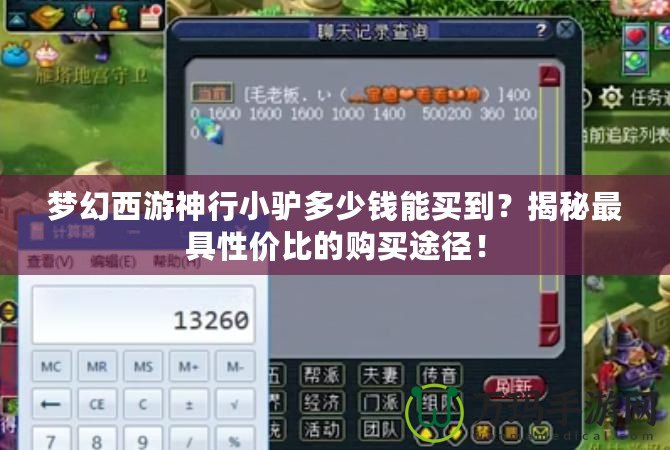 夢幻西游神行小驢多少錢能買到？揭秘最具性價比的購買途徑！