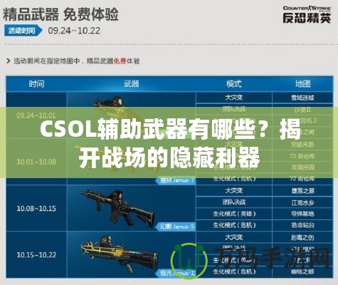 CSOL輔助武器有哪些？揭開戰場的隱藏利器