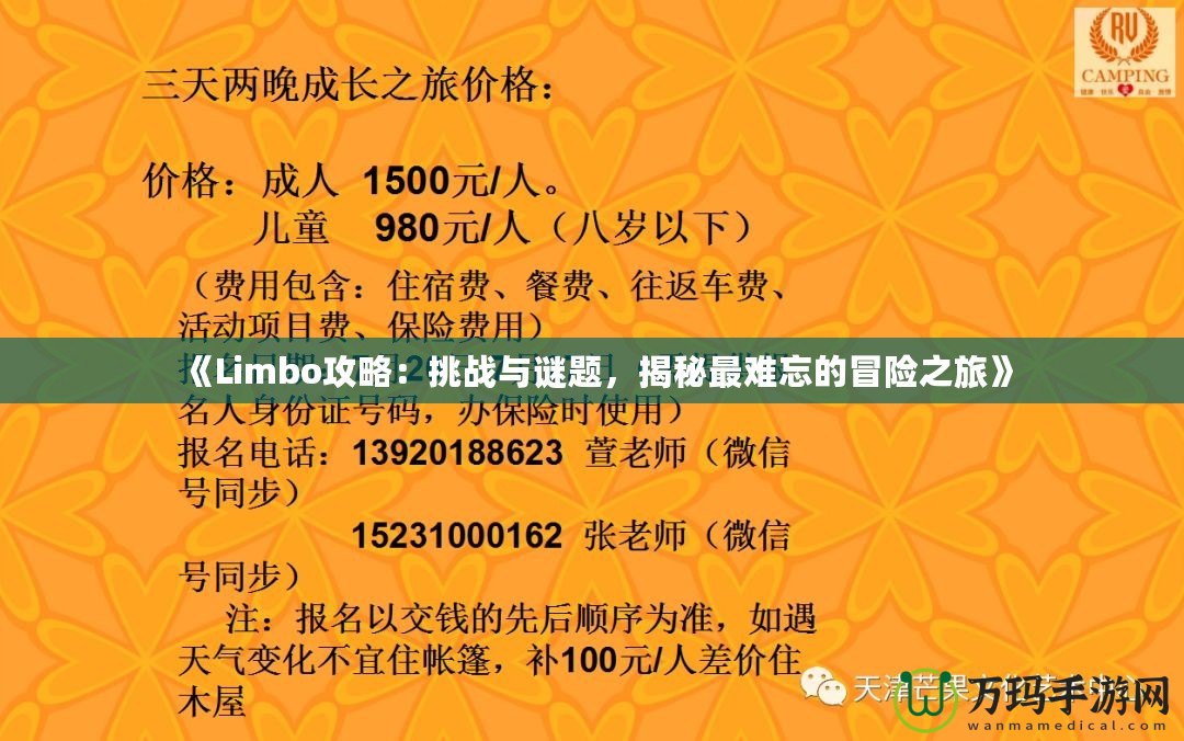 《Limbo攻略：挑戰與謎題，揭秘最難忘的冒險之旅》