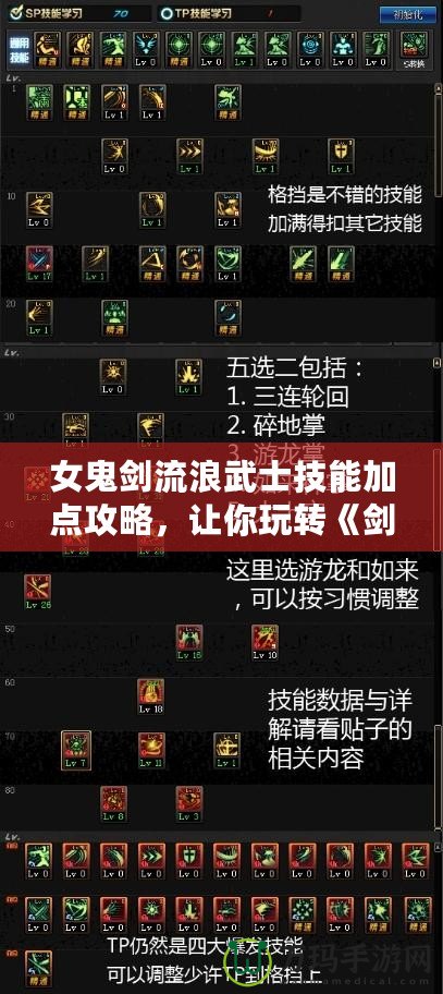 女鬼劍流浪武士技能加點攻略，讓你玩轉《劍靈》！