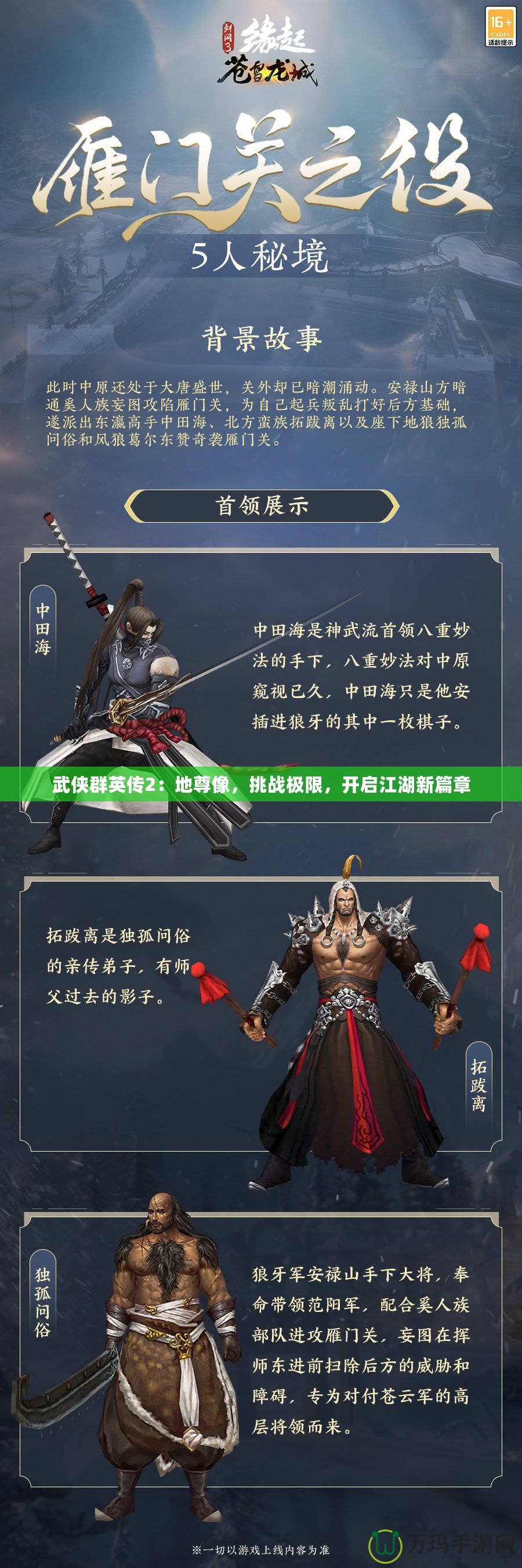 武俠群英傳2：地尊像，挑戰(zhàn)極限，開啟江湖新篇章