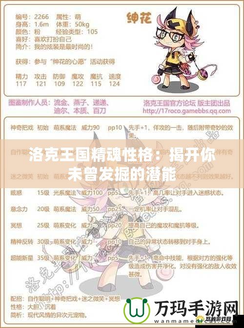 洛克王國精魂性格：揭開你未曾發掘的潛能