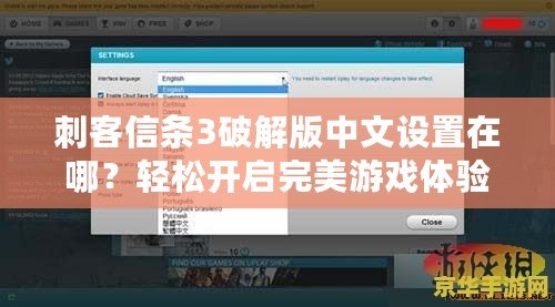 刺客信條3破解版中文設(shè)置在哪？輕松開(kāi)啟完美游戲體驗(yàn)！