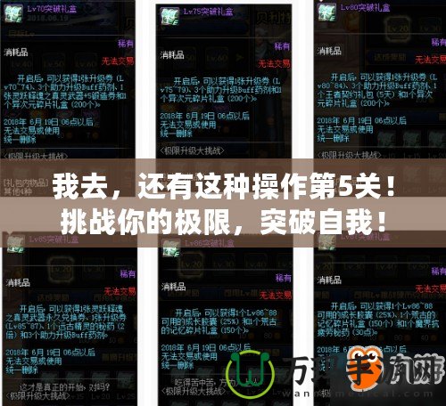 我去，還有這種操作第5關(guān)！挑戰(zhàn)你的極限，突破自我！