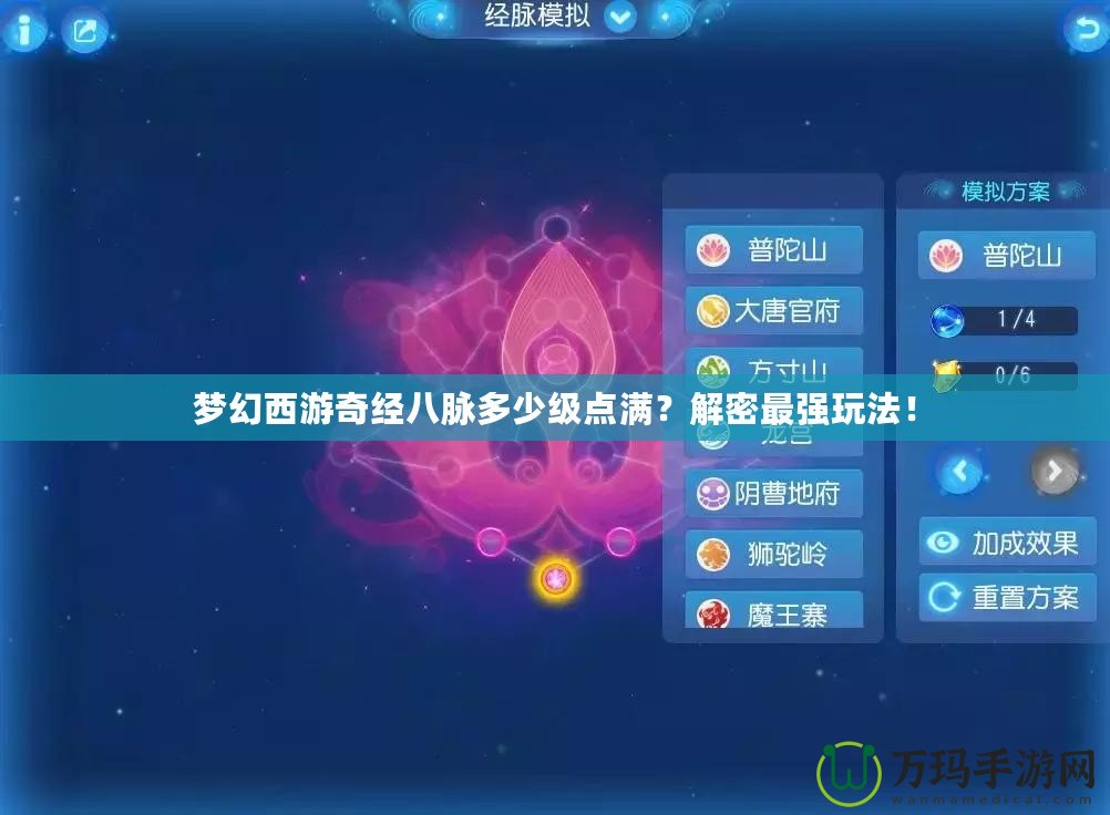 夢幻西游奇經八脈多少級點滿？解密最強玩法！