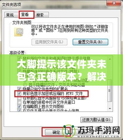 大腳提示該文件夾未包含正確版本？解決方案全解析，助你輕松應(yīng)對