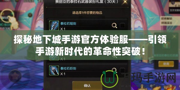 探秘地下城手游官方體驗服——引領(lǐng)手游新時代的革命性突破！