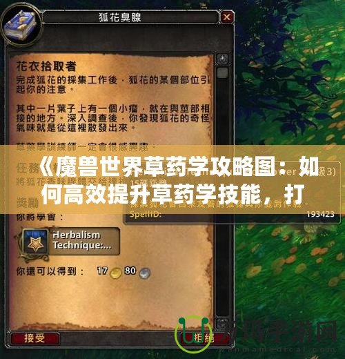 《魔獸世界草藥學攻略圖：如何高效提升草藥學技能，打造完美藥草采集之路》