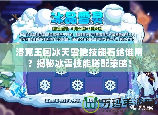 洛克王國冰天雪地技能石給誰用？揭秘冰雪技能搭配策略！