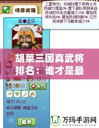 胡萊三國真武將排名：誰才是最強武將？