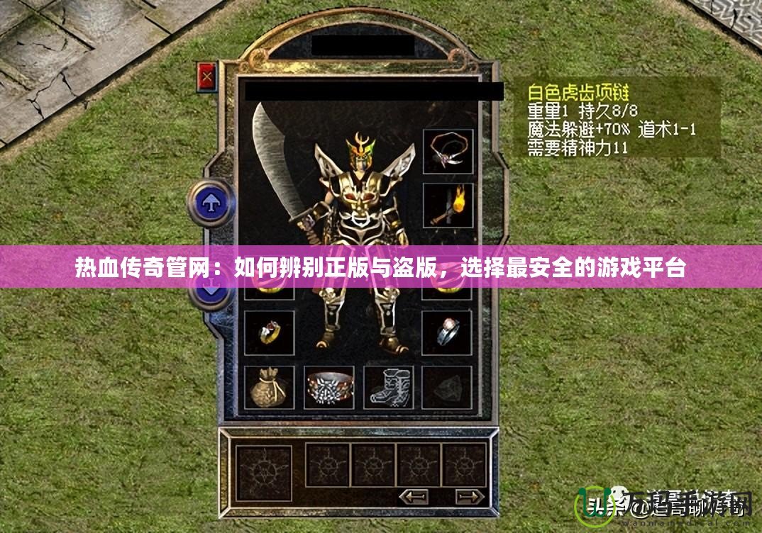 熱血傳奇管網：如何辨別正版與盜版，選擇最安全的游戲平臺