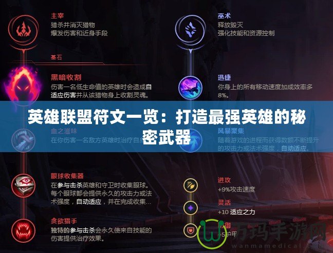 英雄聯盟符文一覽：打造最強英雄的秘密武器